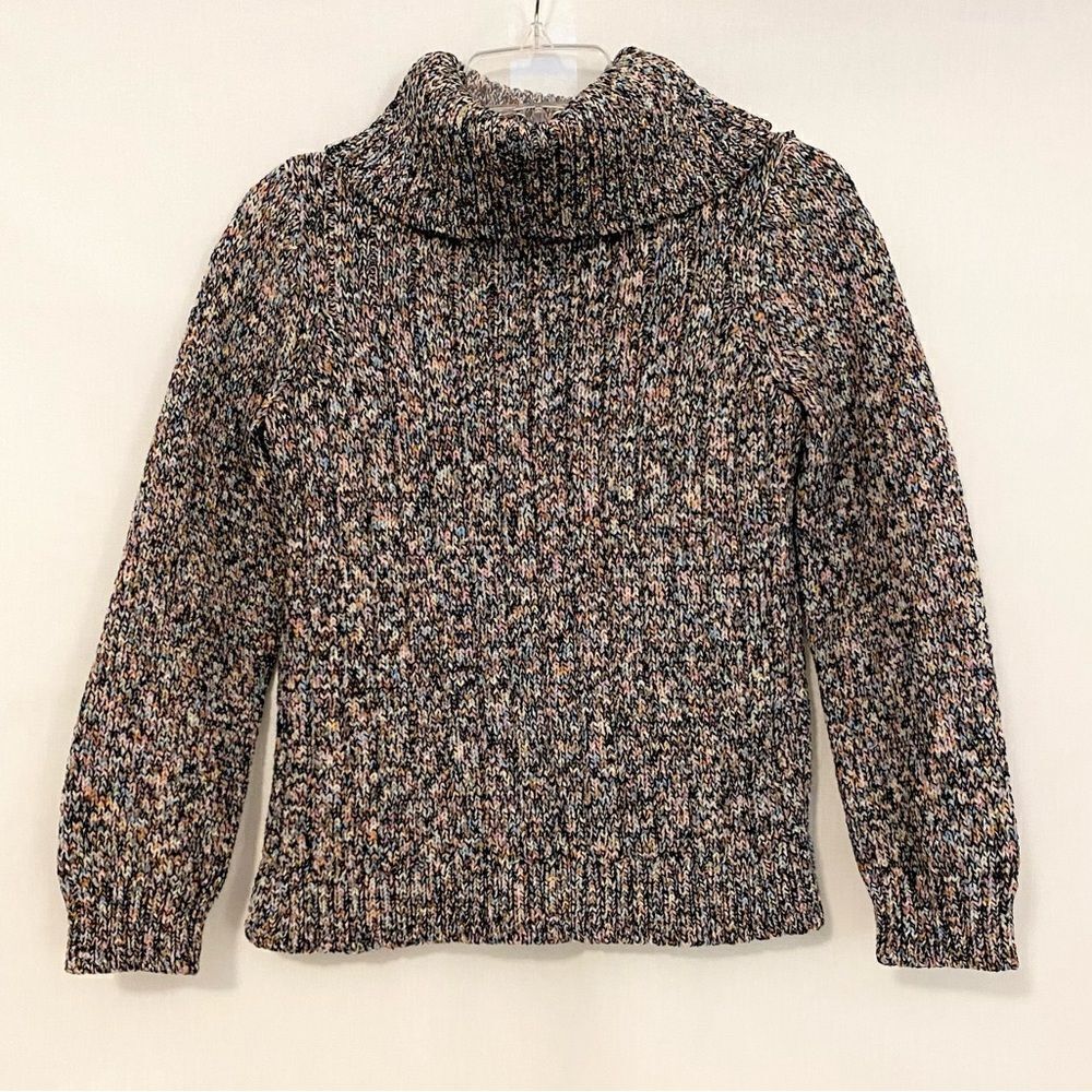 Christopher & Banks multicolor knit turtleneck sweater size small